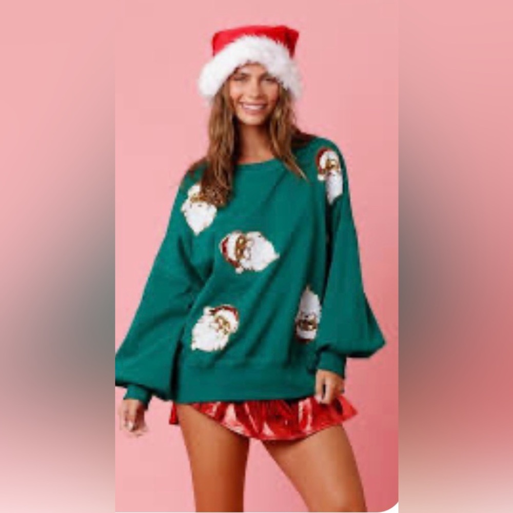 Boutique Holiday Santa Sweatshirt
